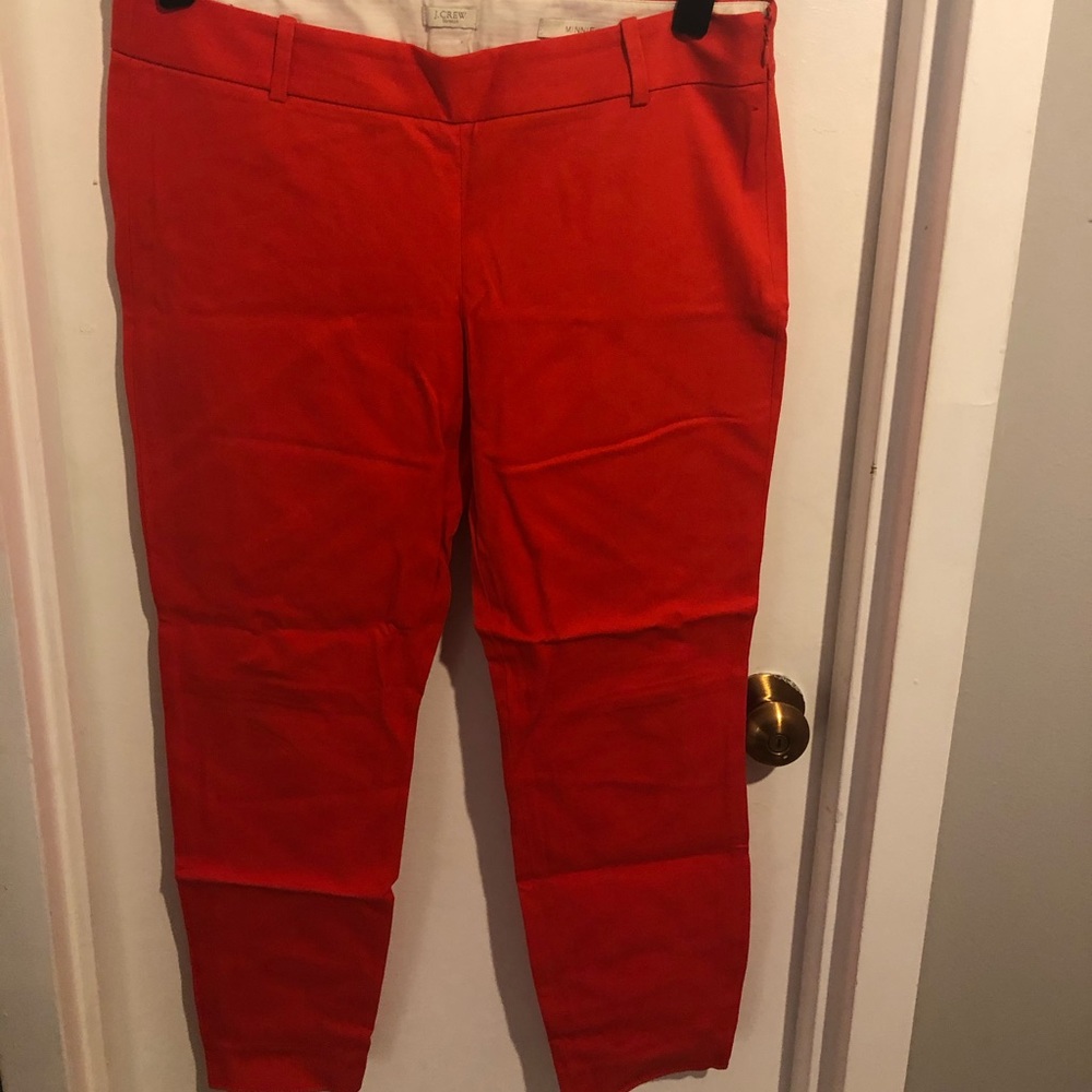 J Crew Minnie Pant in Red